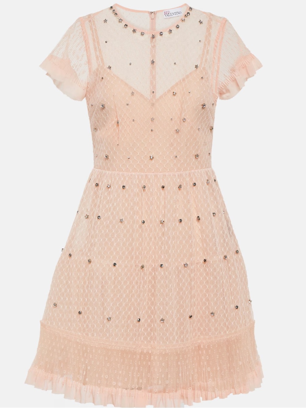 RED Valentino Embellished point d’esprit tulle minidress NWT size 40